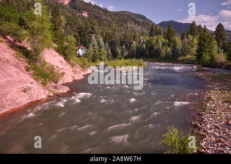 Die Crystal River in Redstone, Colorado, USA Stockfoto