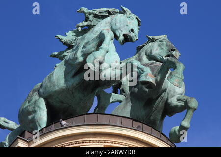 Details der Millennium Denkmal Heldenplatz, Budapest Stockfoto