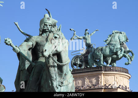 Details der Millennium Denkmal Heldenplatz, Budapest Stockfoto