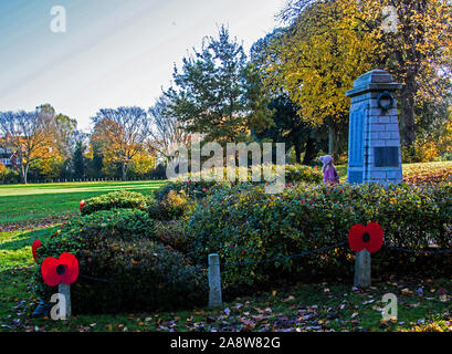 Armistice Day in Sidcup Place War Memorial. Stockfoto