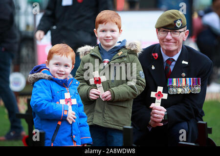 Ehemalige Scots Guard Brian Ward, aus Cumbernauld, mit