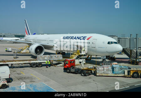 Flugzeug der Air France, Flughafen Charles de Gaulle, Paris, Frankreich Stockfoto