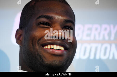 Daniel Dubois während der Pressekonferenz bei BT Tower in London. Stockfoto