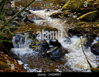 Die moness Fluss und Wasserfällen an der Birks Aberfeldy Stockfoto