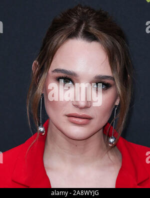 Schauspielerin Jäger König tragen Nathalie Karam kommt an der 2019 E! Der Menschen Choice Awards gehalten an Barker Hangar am 10. November 2019 in Santa Monica, Los Angeles, Kalifornien, USA. (Foto von Xavier Collin/Image Press Agency) Stockfoto