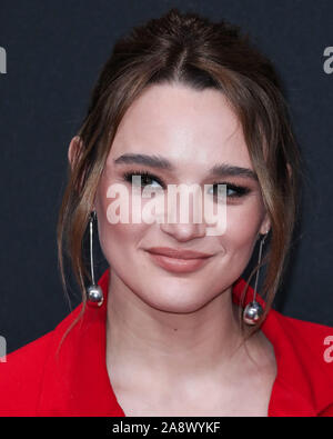 Schauspielerin Jäger König tragen Nathalie Karam kommt an der 2019 E! Der Menschen Choice Awards gehalten an Barker Hangar am 10. November 2019 in Santa Monica, Los Angeles, Kalifornien, USA. (Foto von Xavier Collin/Image Press Agency) Stockfoto