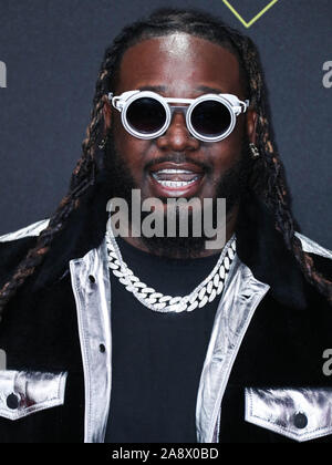 Santa Monica, USA. 10 Nov, 2019. T-Pain kommt an der 2019 E! Der Menschen Choice Awards gehalten an Barker Hangar am 10. November 2019 in Santa Monica, Los Angeles, Kalifornien, USA. (Foto von Xavier Collin/Image Press Agency) Quelle: Bild Presse Agentur/Alamy leben Nachrichten Stockfoto