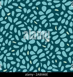 Bio leaf nahtlose Abstract Background, botanische Motiv, Freehand doodles Muster mit Stilisierten verlassen und einfache Formen Stock Vektor