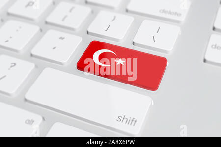 Wireless Moderne Computer Tastatur Mit Dem Turkischen Alphabet Stockfotografie Alamy