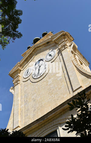 Clock Tower, Prince Alfred's Square, Grand Master's Palace, Valletta, Malta Stockfoto