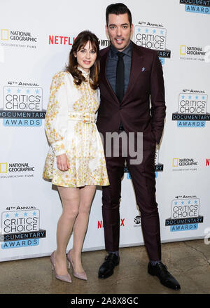 New York City, USA. 10 Nov, 2019. BROOKLYN, NEW YORK CITY, NEW YORK, USA - 10. NOVEMBER: Schauspielerin Zooey Deschanel kommt an der 4. jährlichen Critics' Choice Awards auf der Dokumentarfilm BRIC am 10. November 2019 in Brooklyn, New York City, New York, United States statt. (Foto von William Perez/Image Press Agency) Quelle: Bild Presse Agentur/Alamy leben Nachrichten Stockfoto