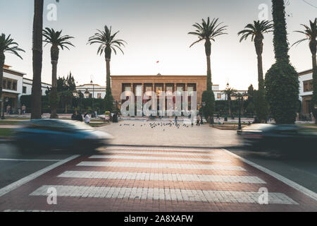 Abends Licht in den Straßen von Rabat - Marokko Stockfoto