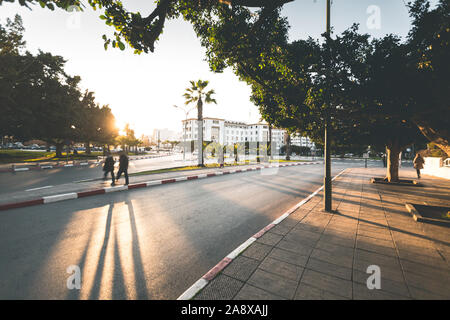 Abends Licht in den Straßen von Rabat - Marokko Stockfoto