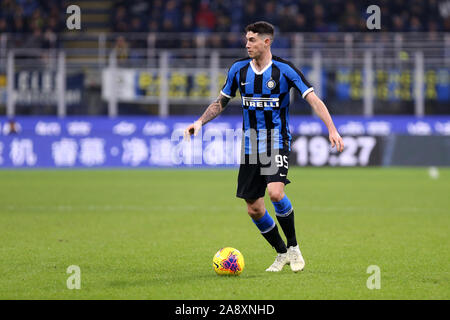 Mailand, Italien. 09. Novembre 2019. Italienische Serie A FC Internazionale vs Hellas Verona FC. Alessandro Bastoni des FC Internazionale. Stockfoto