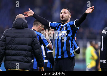 Mailand, Italien. 09. Novembre 2019. Italienische Serie A FC Internazionale vs Hellas Verona FC. Danilo D'Ambrosio des FC Internazionale. Stockfoto