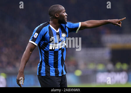 Mailand, Italien. 09. Novembre 2019. Italienische Serie A FC Internazionale vs Hellas Verona FC. Romelu Lukaku des FC Internazionale. Stockfoto