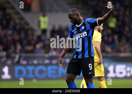 Mailand, Italien. 09. Novembre 2019. Italienische Serie A FC Internazionale vs Hellas Verona FC. Romelu Lukaku des FC Internazionale. Stockfoto