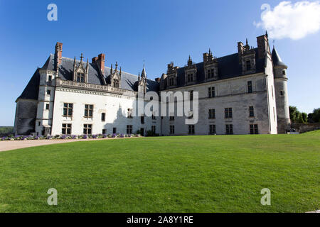 Amboise, Frankreich - August 09, 2016: Das königliche Schloß von Amboise ist in Amboise, Indre-et-Loire Département Loire in Frankreich Stockfoto