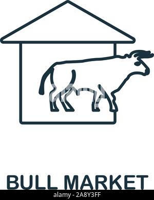 Hausse Symbol Umrisse Stil. Dünne Linie kreative Hausse Symbol für Logo, Grafik Design und mehr Stock Vektor
