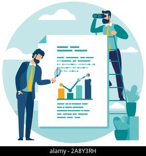 Web Suche und internet Analyse der Daten Stock Vektor