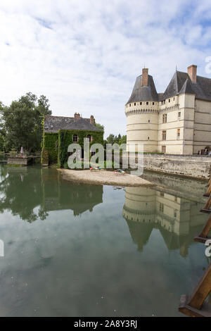 Loire Tal, Frankreich - 11. August 2016: Das Chateau de l'Islette, Frankreich. Das Renaissance Schloss ist in der Loire. Stockfoto