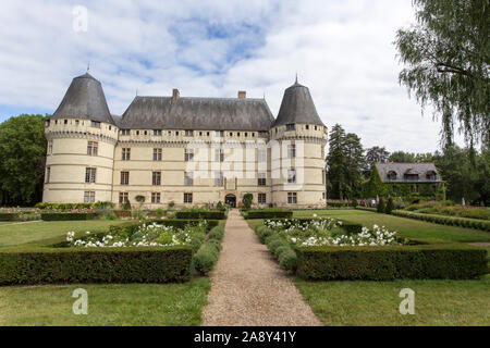 Loire Tal, Frankreich - 11. August 2016: Das Chateau de l'Islette, Frankreich. Das Renaissance Schloss ist in der Loire. Stockfoto