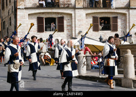 Calendimaggio 2009 - Mittelalterliches Fest in Assisi, Italien, Europa Stockfoto