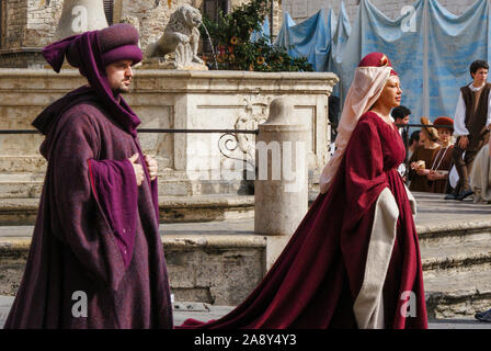 Calendimaggio 2009 - Mittelalterliches Fest in Assisi, Italien, Europa Stockfoto