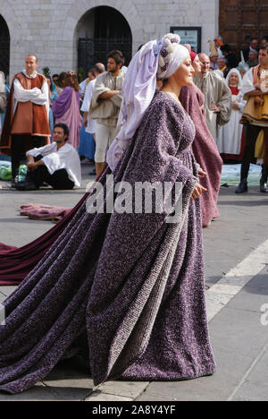 Calendimaggio 2009 - Mittelalterliches Fest in Assisi, Italien, Europa Stockfoto