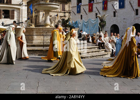 Calendimaggio 2009 - Mittelalterliches Fest in Assisi, Italien, Europa Stockfoto