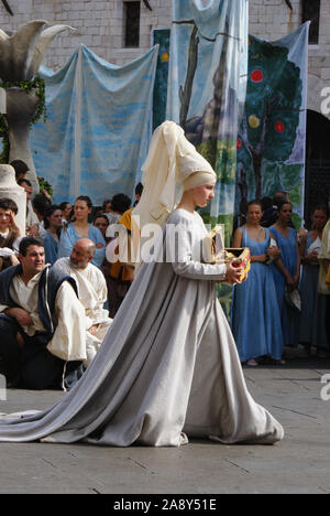 Calendimaggio 2009 - Mittelalterliches Fest in Assisi, Italien, Europa Stockfoto