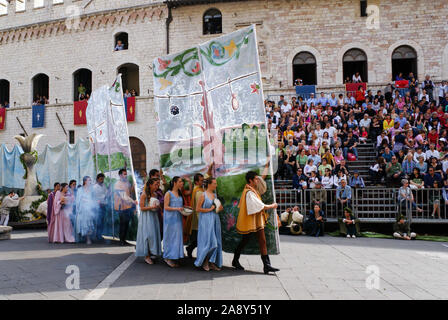 Calendimaggio 2009 - Mittelalterliches Fest in Assisi, Italien, Europa Stockfoto