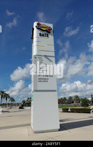 Die Sunoco Tor in der Daytona International Speedway Daytona Beach Florida USA Sunoco ist der offizielle Kraftstoff von NASCAR Stockfoto