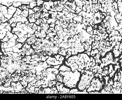 Die Risse Grunge im städtischen Hintergrund. Distressed Wirkung. Overlay Abbildung über ein beliebiges Design zu grungy Vintage rustikalen Effekt und Tiefe erstellen. Für Stock Vektor