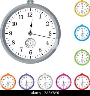 Stoppuhr, Wecker, Logo, Symbol Stock Vektor