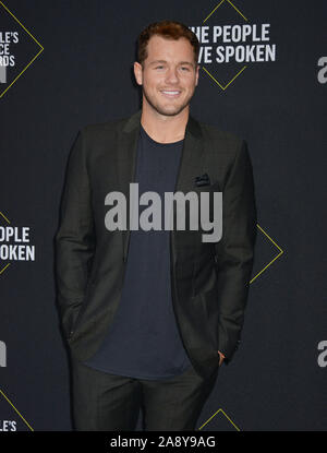 Colton Underwood nimmt an den 2019 E! Der Menschen Choice Awards an Barker Hangar am 10. November 2019 in Santa Monica, Kalifornien Stockfoto