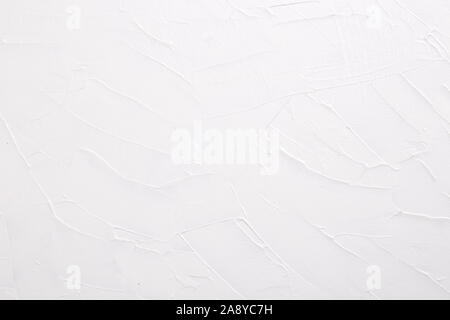 Zusammenfassung Hintergrund Textur der Anschläge der weißen Kunst malen auf Leinwand. Stockfoto