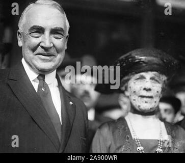 Präsident Warren G. Harding und First Lady Florence Harding Ca. 1919-1921 Stockfoto