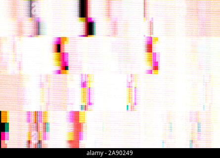 Zusammenfassung Hintergrund mit Glitch scanlines Stockfoto