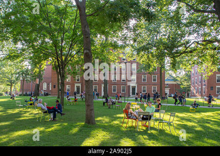 Harvard Yard in Cambridge, Massachusetts Stockfoto