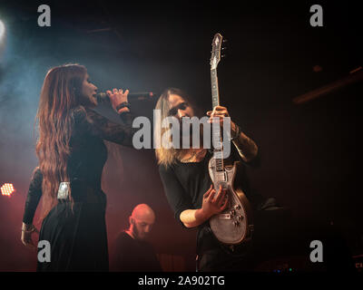 Mailand, Italien. 6. November 2019. Swiss Folk Metal Band Eluveitie führt bei Live-musik-CLUB. Brambilla Simone Live News Fotograf Stockfoto