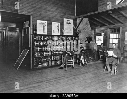 1918 oder 1919 - Bibliothek, Fort Wetherill, R.I Stockfoto