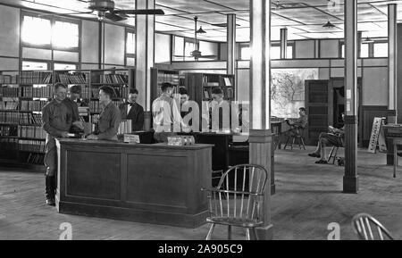 1918 - 1919 Bibliothek am Kelly Feld, Texas. Stockfoto