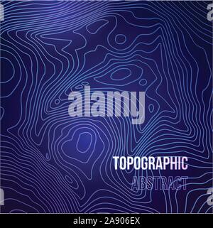 Topografische Karte bunt Abstrakt Hintergrund mit Höhenlinien Stock Vektor
