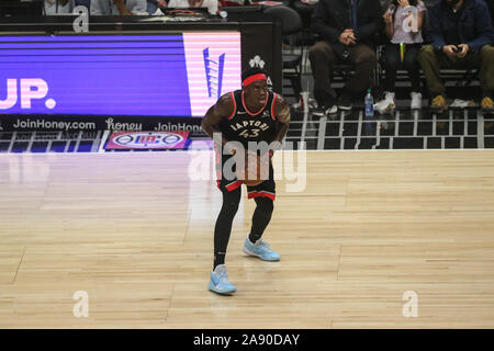 Los Angeles, USA. 11 Nov, 2019. Toronto Raptors, Pascal Siakam (43) während der Toronto Raptors vs Los Angeles Clippers at Staples Center am 11. November 2019. (Foto durch Jevone Moore) Credit: Cal Sport Media/Alamy leben Nachrichten Stockfoto