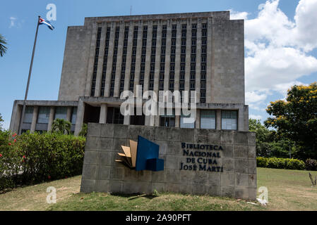 Nationalbibliothek José Martí - Biblioteca Nacional José Martí in der Plaza de la Plaza de Revolucion in Havanna, Kuba Stockfoto