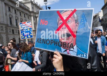 Pro EU-Rallye, protestieren gegen das Ergebnis der letzten Woche Referendum, in der Großbritannien gestimmt, der Europäischen Union, den Parliament Square, London, Br zu verlassen Stockfoto