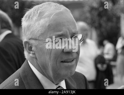 Ehemaligen eidgenössischen Gouverneur und Kanzler Christoph Blocher an der Swiss National museum Eröffnung der neuen Ausstellung Stockfoto