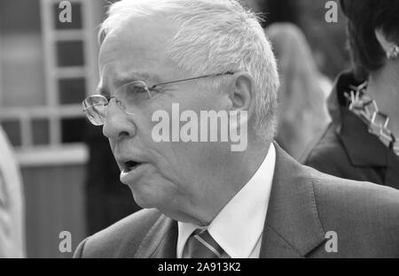 Ehemalige Schweizer Bundeskanzler und der Justizminister Christoph Blocher in Zürich City Stockfoto