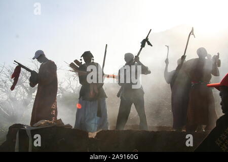 Der Dogon: Dorf Kundu Gina Stockfoto